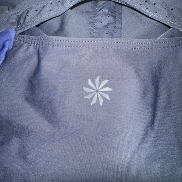 NWOT ATHLETA Bonaire Rashguard Tankini Top Black/Blue Size M Retail $84 - Picture 9 of 11